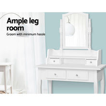 Load image into Gallery viewer, Dressing Table Stool Mirror Jewellery Cabinet White Tables Drawers Box Organizer