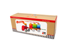 Load image into Gallery viewer, Kids wooden tractor toy with stacking shapes