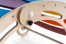 Load image into Gallery viewer, XXL JUMBO Rocker Montessori Rainbow Swing Rocker (FOLDABLE Option. with climbing. RAMP and Slide combo for kids, Rocker board, indoor play.