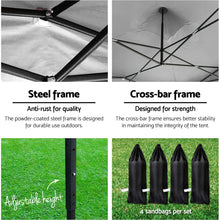 Load image into Gallery viewer, Instahut Gazebo Pop Up Marquee 3x3m Folding Wedding Tent Gazebos Shade White