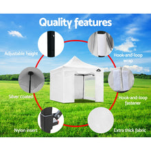 Load image into Gallery viewer, Instahut Gazebo Pop Up Marquee 3x3m Folding Wedding Tent Gazebos Shade White