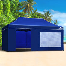 Load image into Gallery viewer, Gazebo Pop Up Marquee 3x6m Folding Wedding Tent Gazebos Shade Blue