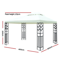 Load image into Gallery viewer, Instahut Gazebo 4x3m Marquee Outdoor Party Wedding Gazebos Tent Iron Art