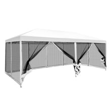 Load image into Gallery viewer, Instahut Gazebo Pop Up Marquee 3x6m Wedding Mesh Side Wall Outdoor Gazebos White