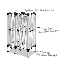 Load image into Gallery viewer, Instahut Gazebo Pop Up Marquee 3x6m Wedding Mesh Side Wall Outdoor Gazebos White
