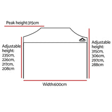 Load image into Gallery viewer, Instahut Gazebo Pop Up Marquee 3x6m Outdoor Tent Folding Wedding Gazebos White