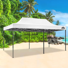 Load image into Gallery viewer, Instahut Gazebo Pop Up Marquee 3x6m Outdoor Tent Folding Wedding Gazebos White