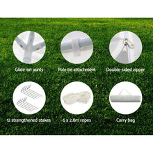 Load image into Gallery viewer, Instahut Gazebo 3x6 Outdoor Marquee Side Wall Party Wedding Tent Camping White