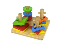 Load image into Gallery viewer, Wooden Puzzle Activity Geometric Shapes Rotate and Sorter activity puzzle_Rec. Age 18 Months +