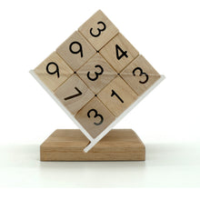 Load image into Gallery viewer, Sudoku 3 dimensional cube- wooden sudoku, coding puzzle, sudoku puzzle, table game, gift for mom, gift for dad