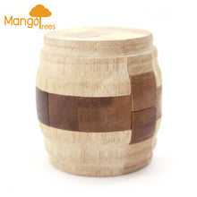 Load image into Gallery viewer, Wooden brain teaser puzzle, 3D wood puzzle, handmade- The Barrel challenge