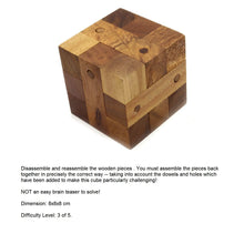 Load image into Gallery viewer, The ancient Key wooden brain teaser Locking challenge puzzle