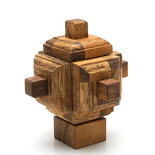 Load image into Gallery viewer, Brain teaser puzzle for adults and Teens, wood puzzle, handmade brain teaser, wood brain teaser, 3D puzzle.