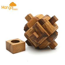 Load image into Gallery viewer, Brain teaser puzzle for adults and Teens, wood puzzle, handmade brain teaser, wood brain teaser, 3D puzzle.
