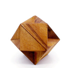 Load image into Gallery viewer, Wooden brain teaser puzzle, 3D wood puzzle, handmade-Star Shape challenge