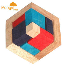 Load image into Gallery viewer, The Magic Pyramid Puzzle 3D wooden Brain teaser puzzle, wood puzzle,