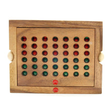 Load image into Gallery viewer, 4 IN A ROW GAME Connect four board game with marbles-ready for travel.