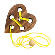 Load image into Gallery viewer, Brain teaser String 3D puzzle, Only One Love Puzzle, challenge handmade brain teaser wood brain teaser,