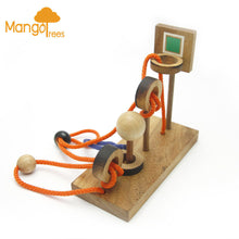 Load image into Gallery viewer, Brain teaser basketball 3D puzzle, wood puzzle, handmade brain teaser, 3D puzzle