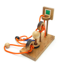 Load image into Gallery viewer, Brain teaser basketball 3D puzzle, wood puzzle, handmade brain teaser, 3D puzzle