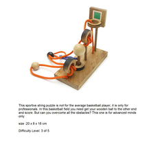 Load image into Gallery viewer, Brain teaser basketball 3D puzzle, wood puzzle, handmade brain teaser, 3D puzzle