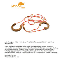 Load image into Gallery viewer, Brain teaser String 3D puzzle, crazy loops puzzle, challenge handmade brain teaser, wood brain teaser,