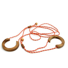 Load image into Gallery viewer, Brain teaser String 3D puzzle, crazy loops puzzle, challenge handmade brain teaser, wood brain teaser,