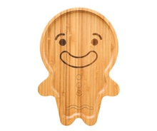 Load image into Gallery viewer, Toddlers mealtime Plate 100% sustainable bamboo Gingy the Gingerbread Man