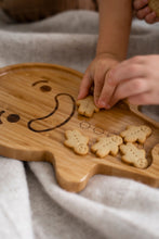 Load image into Gallery viewer, Toddlers mealtime Plate 100% sustainable bamboo Gingy the Gingerbread Man