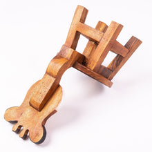 Load image into Gallery viewer, Children’s wooden chair Giraffe themed with solid backrest