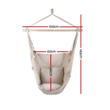 Load image into Gallery viewer, Gardeon Hammock Swing Chair - Cream