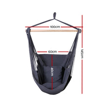 Load image into Gallery viewer, Gardeon Hammock Swing Chair - Grey