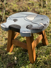 Load image into Gallery viewer, Kids Chair Wooden Stool Animal ELEPHANT Theme Children’s Chair and Toddlers Stepping Stool.