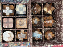 Load image into Gallery viewer, brainteaser 12 puzzles set Wood in a gift box for kids or adults