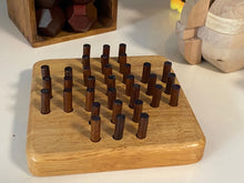 Load image into Gallery viewer, SOLITAIRE mini travel kit wood BRAINTEASER PUZZLE 10X10CM.