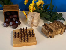 Load image into Gallery viewer, Brainteaser puzzle bundle set of 4 puzzles, wood handmade-save 60% on individual costs