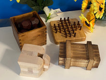 Load image into Gallery viewer, Brainteaser puzzle bundle set of 4 puzzles, wood handmade-save 60% on individual costs