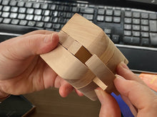 Load image into Gallery viewer, Brain teaser puzzle, wood puzzle, handmade-remove the pieces and try put them back