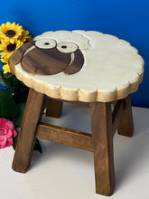 Load image into Gallery viewer, Kids Chair Wooden Stool Animal SHEEP Theme Children’s Chair and Toddlers Stepping Stool..