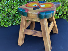 Load image into Gallery viewer, Kids Chair Wooden Stool Animal OWL Theme Children’s Chair and Toddlers Stepping Stool.