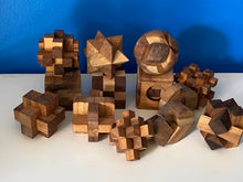 Load image into Gallery viewer, brainteaser 12 puzzles set Wood in a gift box for kids or adults