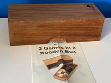Load image into Gallery viewer, 3 puzzles Brain teaser in a gift wooden box.