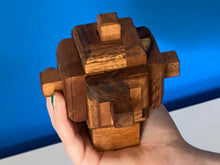 Load image into Gallery viewer, Brain teaser puzzle for adults and Teens, wood puzzle, handmade brain teaser, wood brain teaser, 3D puzzle.