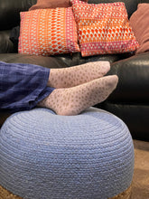 Load image into Gallery viewer, Henri Ottoman 45X45X40cm - Natural Steel Blue.