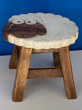 Load image into Gallery viewer, Kids Chair Wooden Stool Animal SHEEP Theme Children’s Chair and Toddlers Stepping Stool..