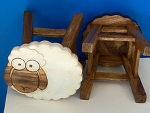 Load image into Gallery viewer, Kids Chair Wooden Stool Animal SHEEP Theme Children’s Chair and Toddlers Stepping Stool..