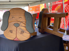 Load image into Gallery viewer, Kids Chair Wooden Stool DOG Theme Children’s Chair and Toddlers Stepping Stool.