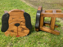 Load image into Gallery viewer, Kids Wooden Stool Puppy Dog Children Chair Toddler Step Stool