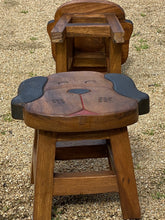 Load image into Gallery viewer, Kids Wooden Stool Puppy Dog Children Chair Toddler Step Stool