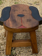 Load image into Gallery viewer, Kids Wooden Stool Puppy Dog Children Chair Toddler Step Stool